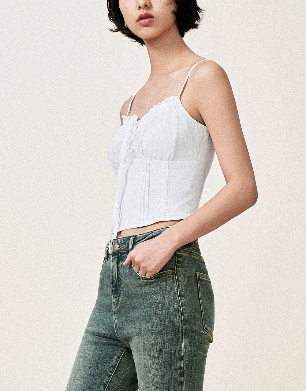 Tie Front Cami Top sold by Urban Revivo product image thumbnail 3