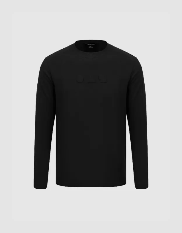 Shape Embossed Crew Neck T-Shirt made by Urban Revivo
