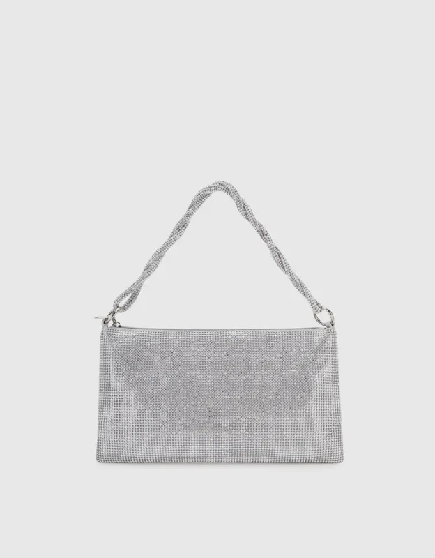 Rhinestone Detail Shoulder Bag sold by Urban Revivo