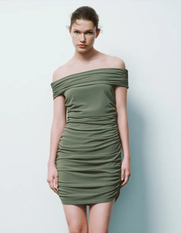 Off-Shoulder Skinny Tube Dress sold by Urban Revivo