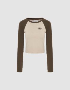 Raglan Sleeve Crew Neck Skinny T-Shirt sold by Urban Revivo