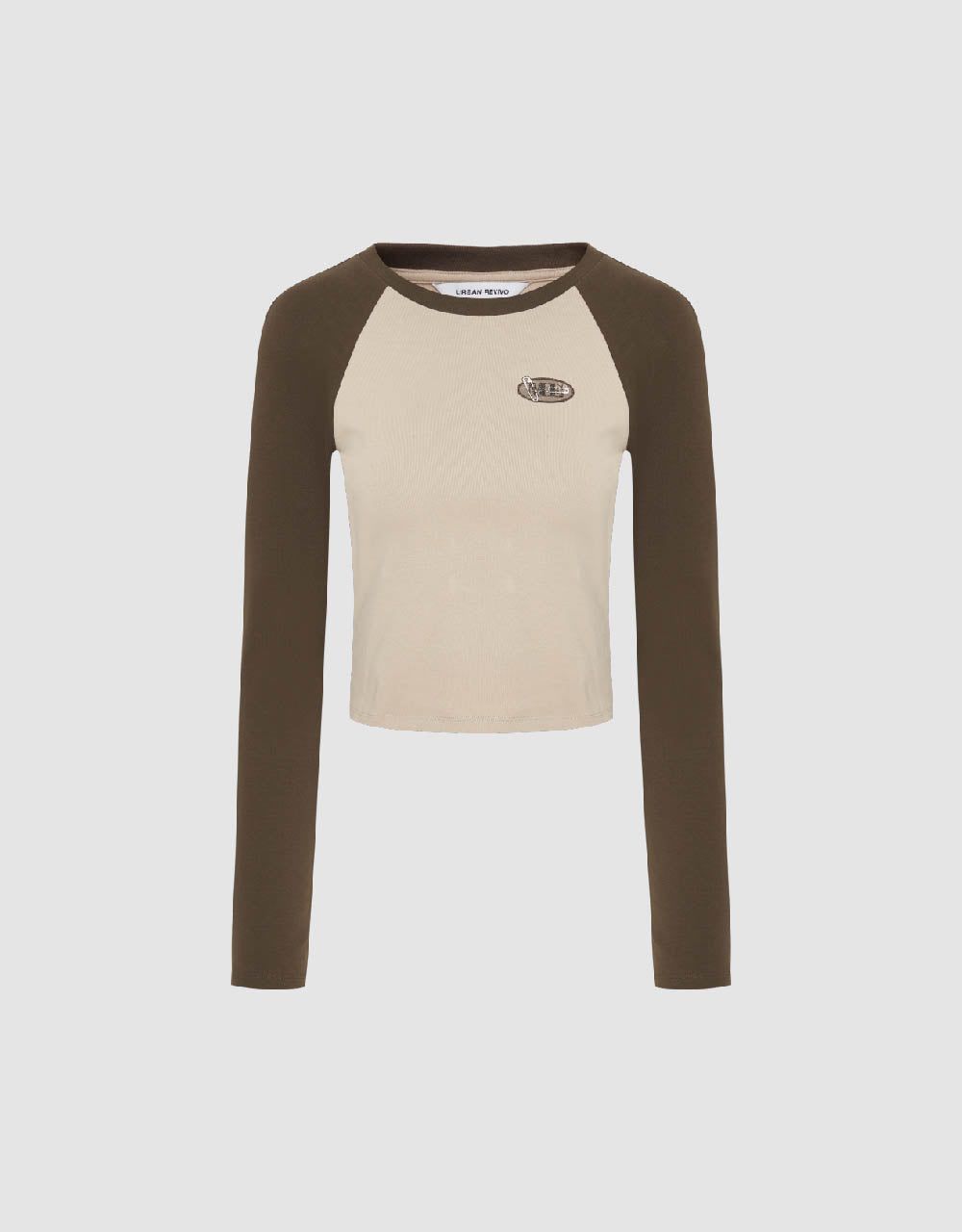 Raglan Sleeve Crew Neck Skinny T-Shirt sold by Urban Revivo product image thumbnail 2