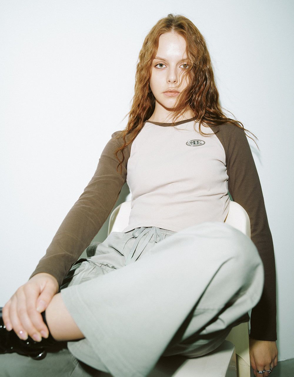 Raglan Sleeve Crew Neck Skinny T-Shirt sold by Urban Revivo product image thumbnail 3