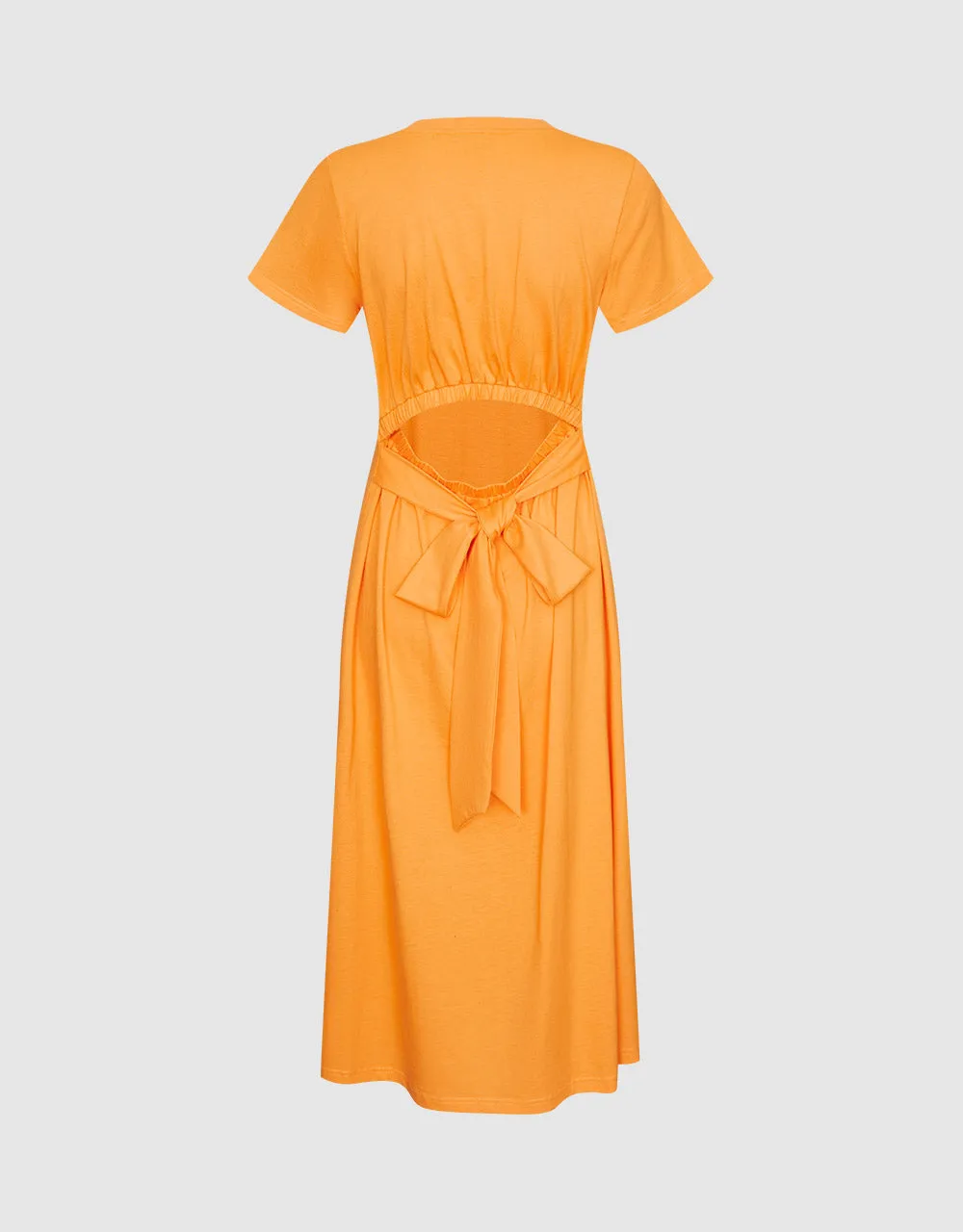 Cut Out Back T-Shirt Midi Dress sold by Urban Revivo product image thumbnail 4