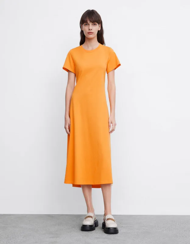 Cut Out Back T-Shirt Midi Dress sold by Urban Revivo