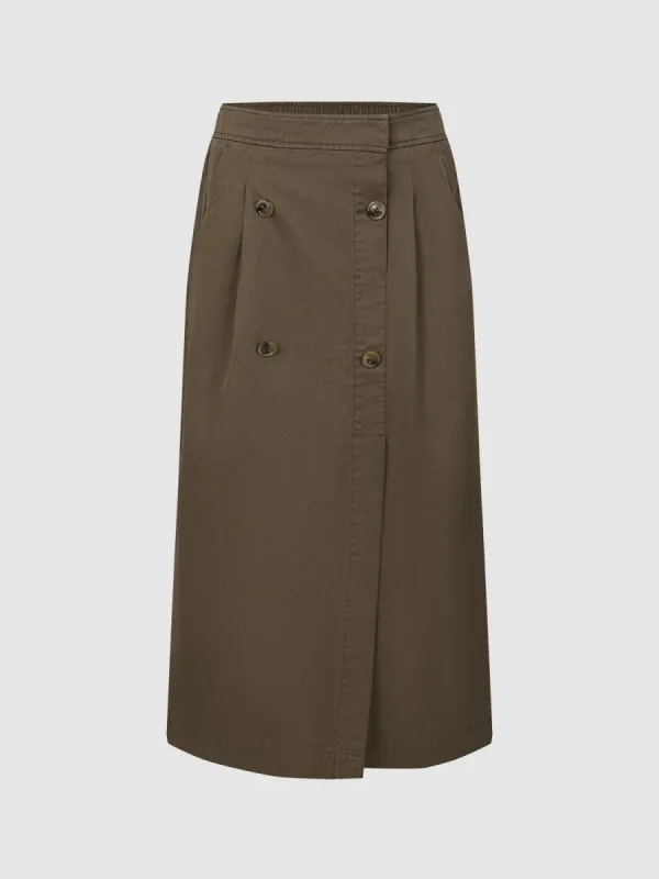 Loose Midi Straight Skirt sold by Urban Revivo