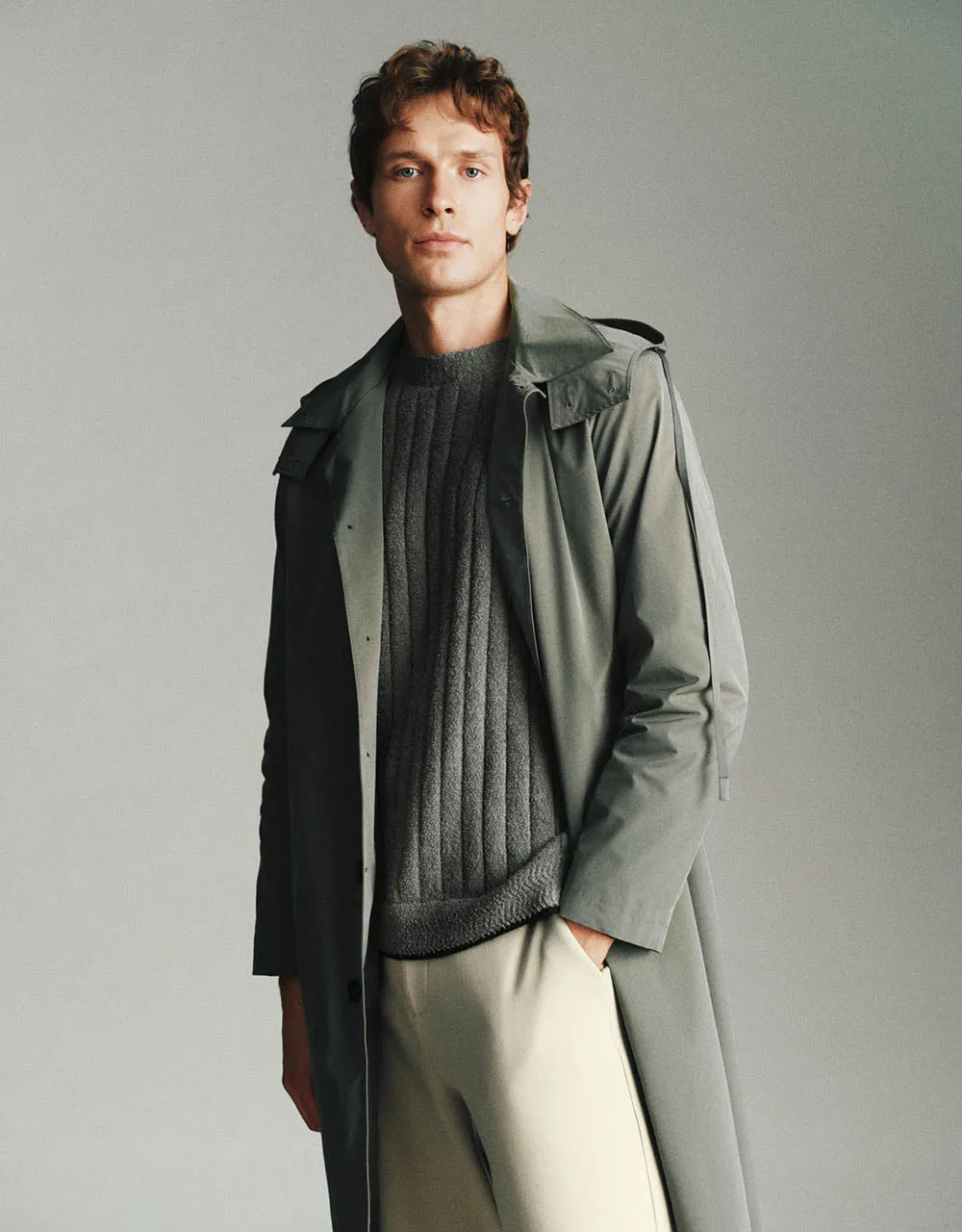 Button Up Hooded Trench Coat sold by Urban Revivo product image thumbnail 4