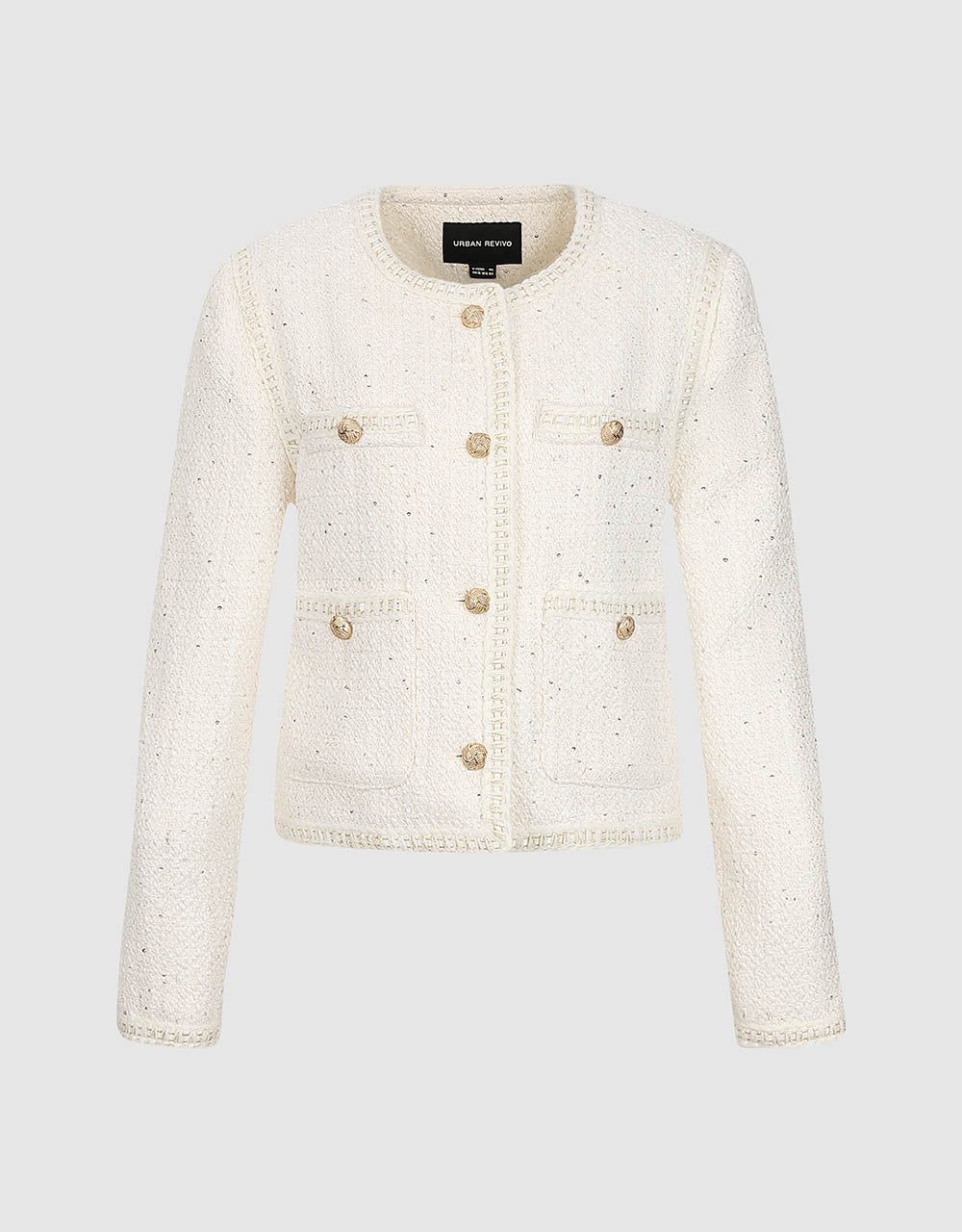 Crew Neck Tweed Jacket sold by Urban Revivo product image thumbnail 2