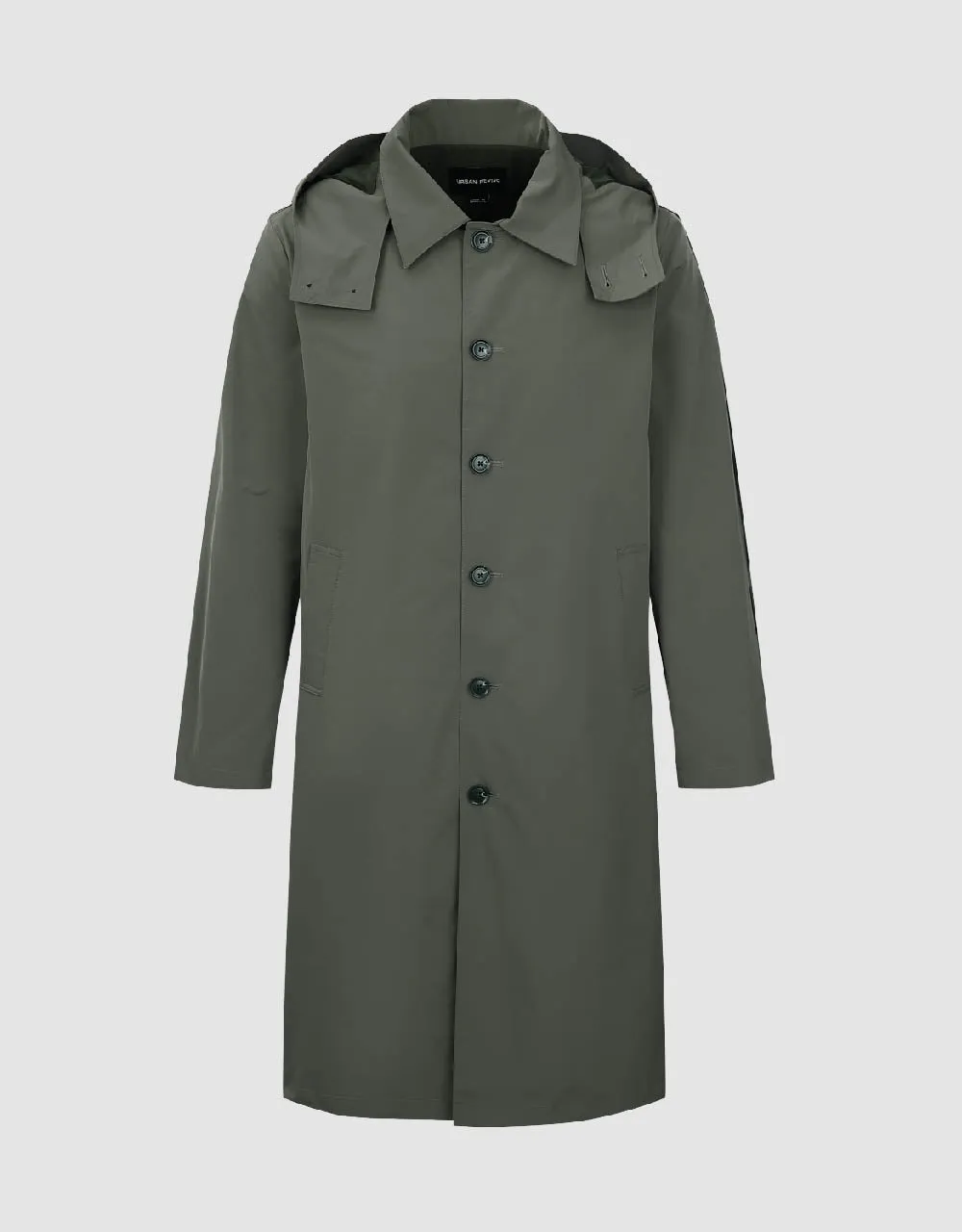 Button Up Hooded Trench Coat sold by Urban Revivo product image thumbnail 2