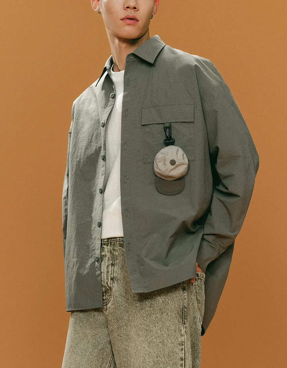 Drop Shoulder Sleeve Loose Shirt sold by Urban Revivo product image thumbnail 2