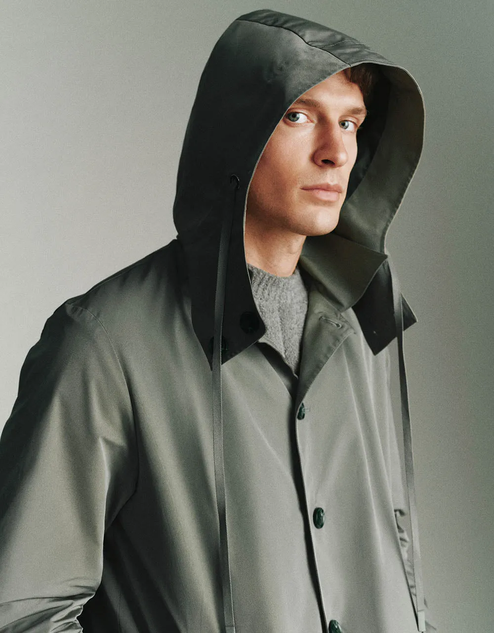 Button Up Hooded Trench Coat sold by Urban Revivo product image thumbnail 5