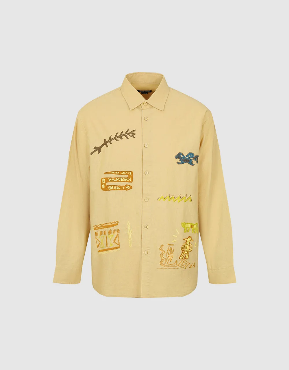 Printed Straight Shirt sold by Urban Revivo