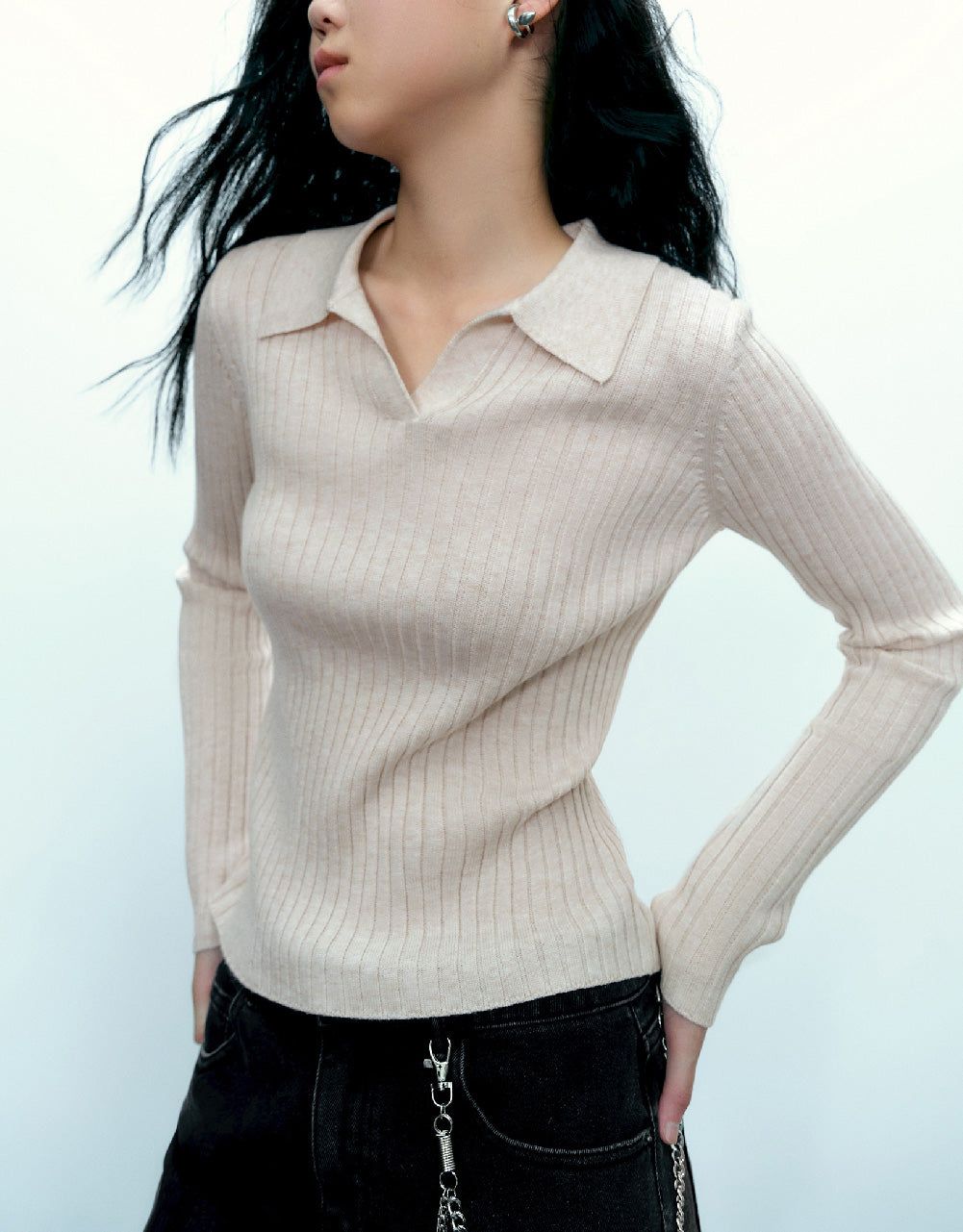 Polo Collar Knitted T-Shirt sold by Urban Revivo product image thumbnail 3