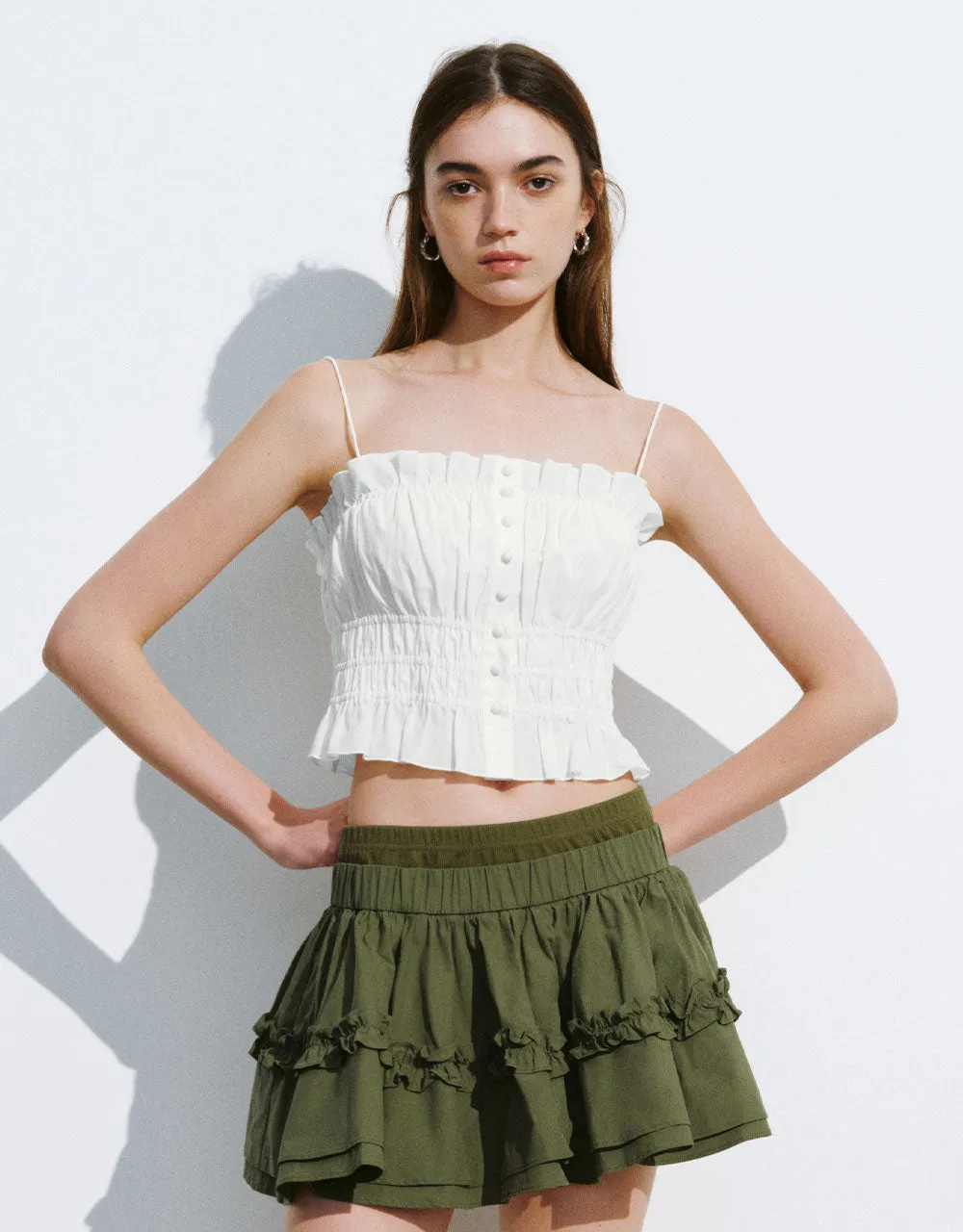 Off-Shoulder Skinny Cami Top sold by Urban Revivo