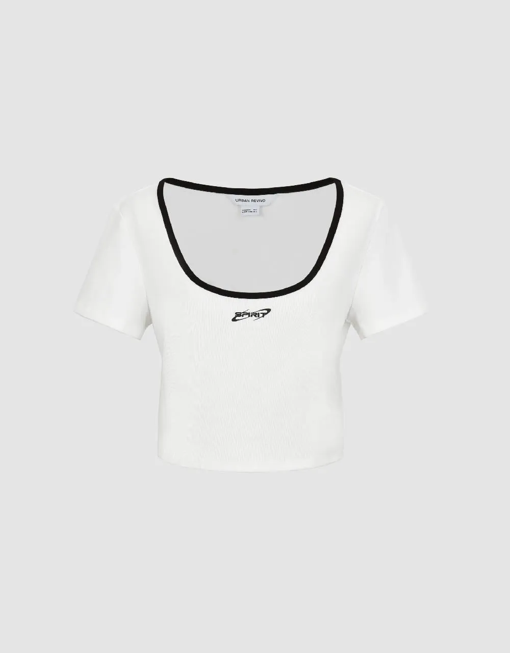 U Neck Knitted T-Shirt sold by Urban Revivo product image thumbnail 2