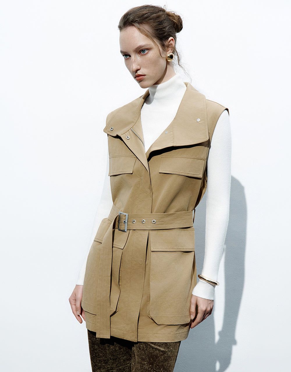 Utility Waistcoat With Belt sold by Urban Revivo