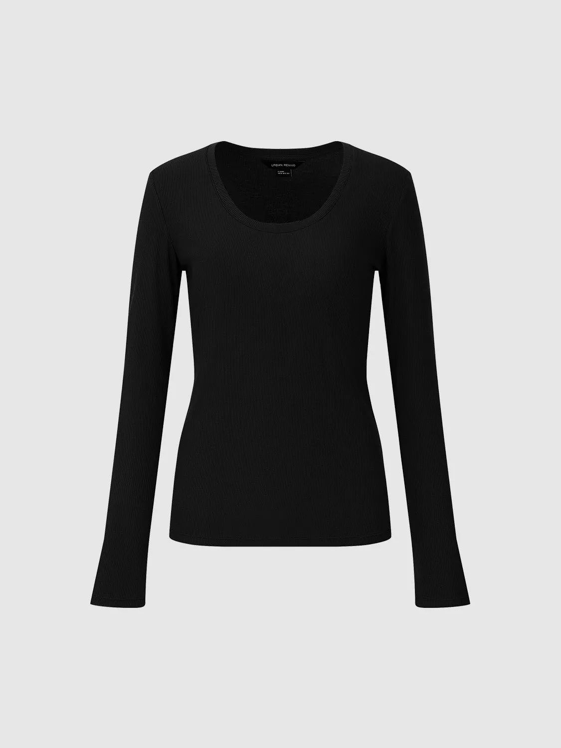 U Neck Skinny T-Shirt sold by Urban Revivo product image thumbnail 2