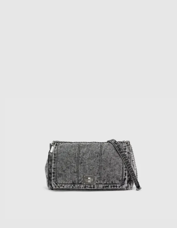 Turn-Lock Denim Bag sold by Urban Revivo