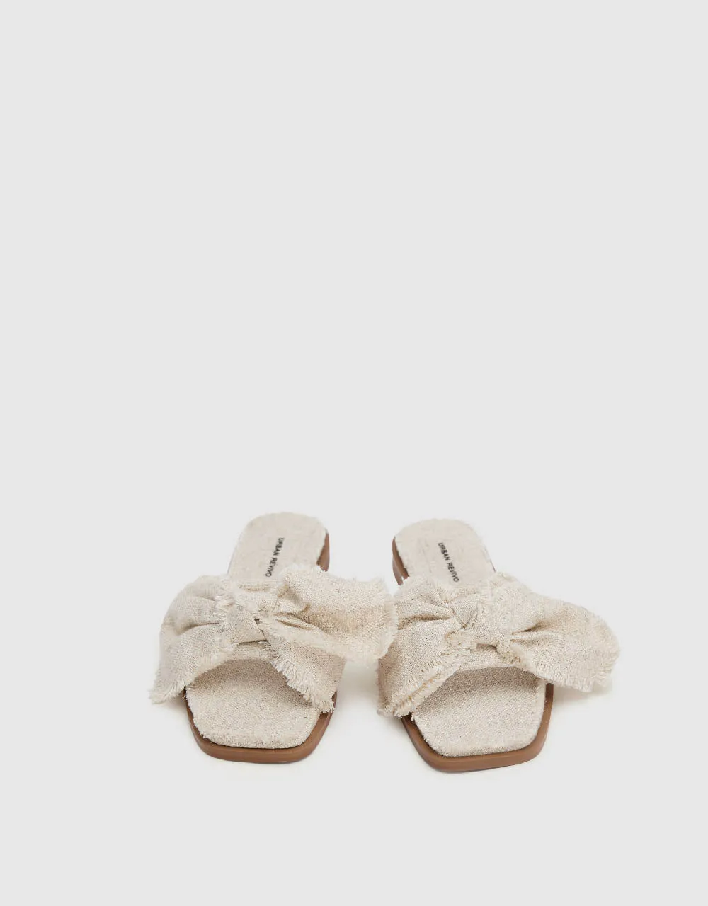 Linen Square Toe Slippers sold by Urban Revivo product image thumbnail 3