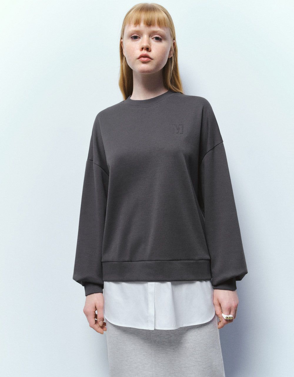 Crew Neck Loose Sweatshirt sold by Urban Revivo