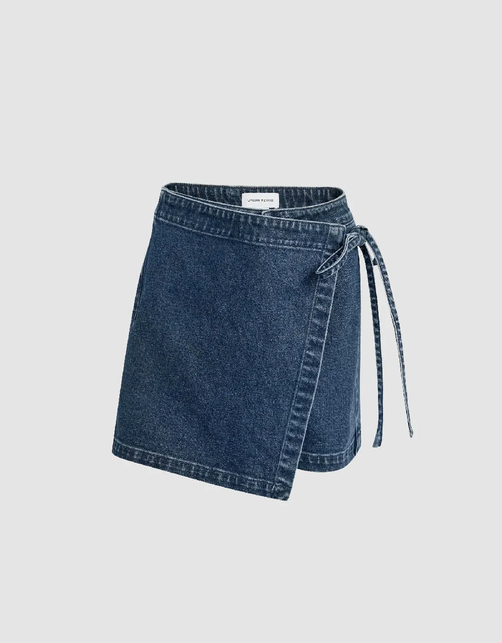 Tie Side Denm Skort sold by Urban Revivo