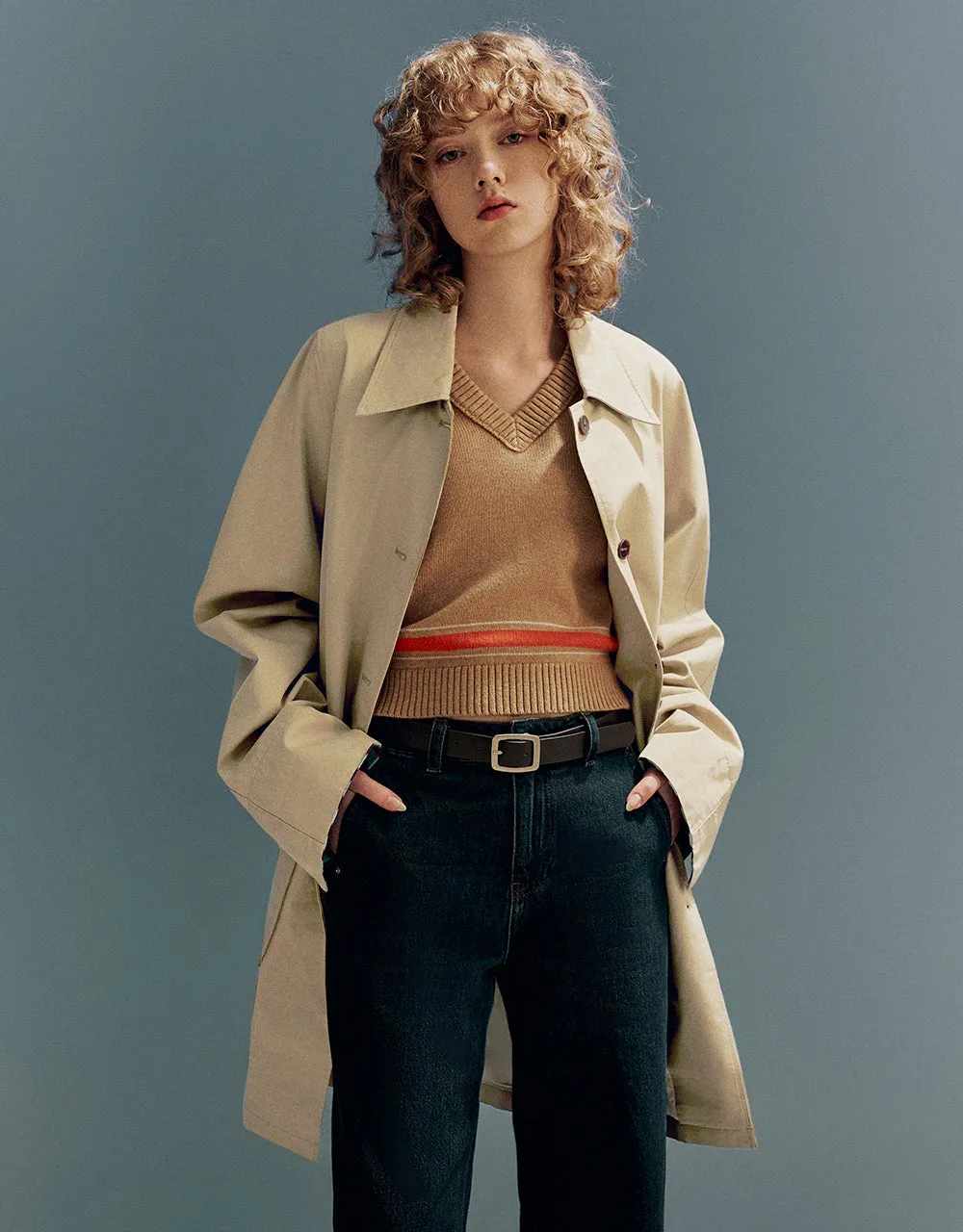 Button Up Straight Coat sold by Urban Revivo