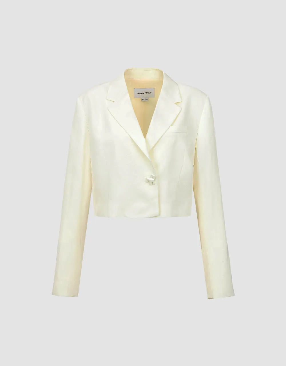 Notch Lapel Cropped Straight Blazer sold by Urban Revivo product image thumbnail 2