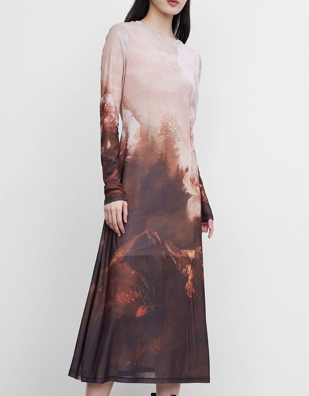 Art Print A-Line Knitted Dress sold by Urban Revivo product image thumbnail 5