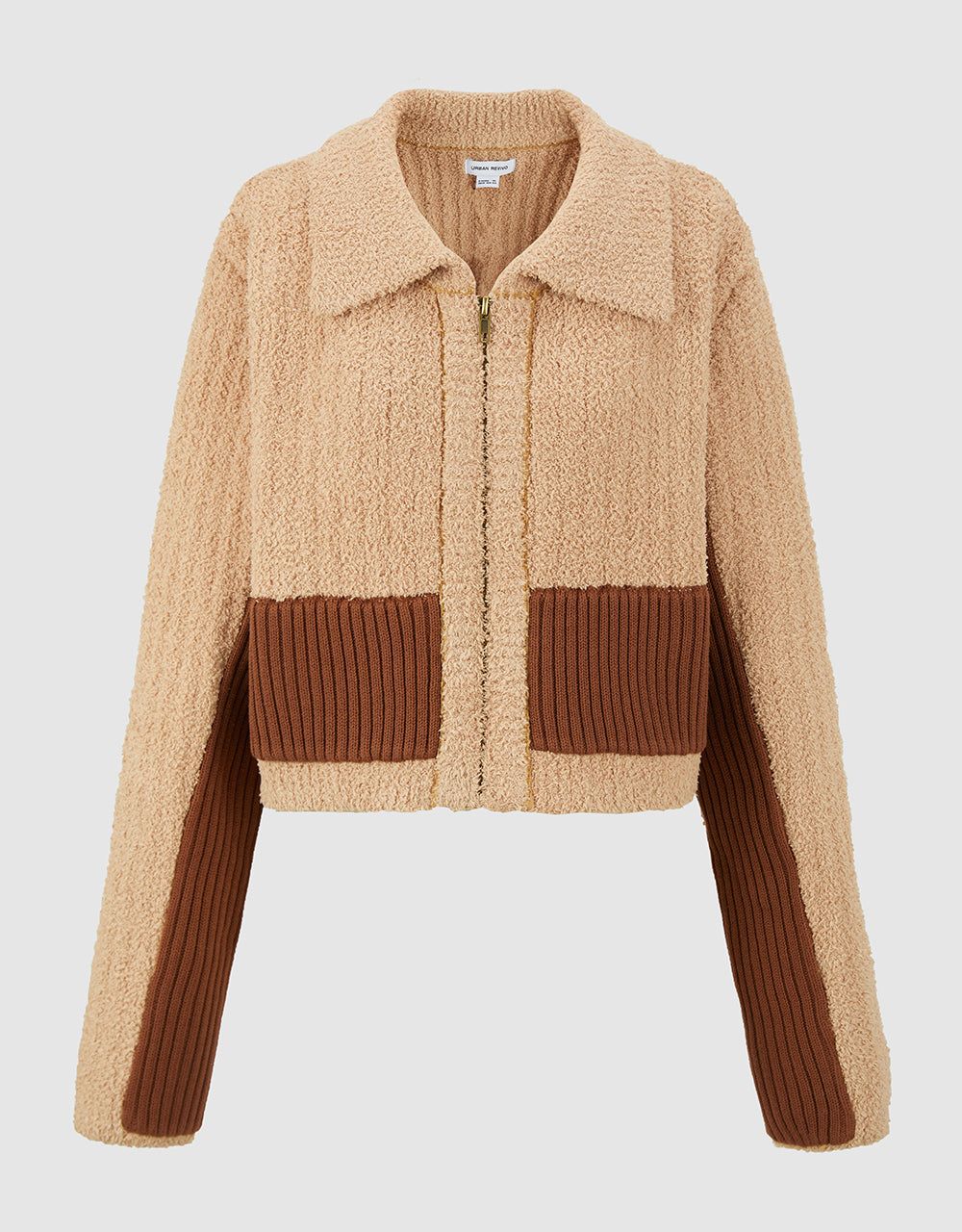 Zipper Front Knitted Cardigan sold by Urban Revivo product image thumbnail 2