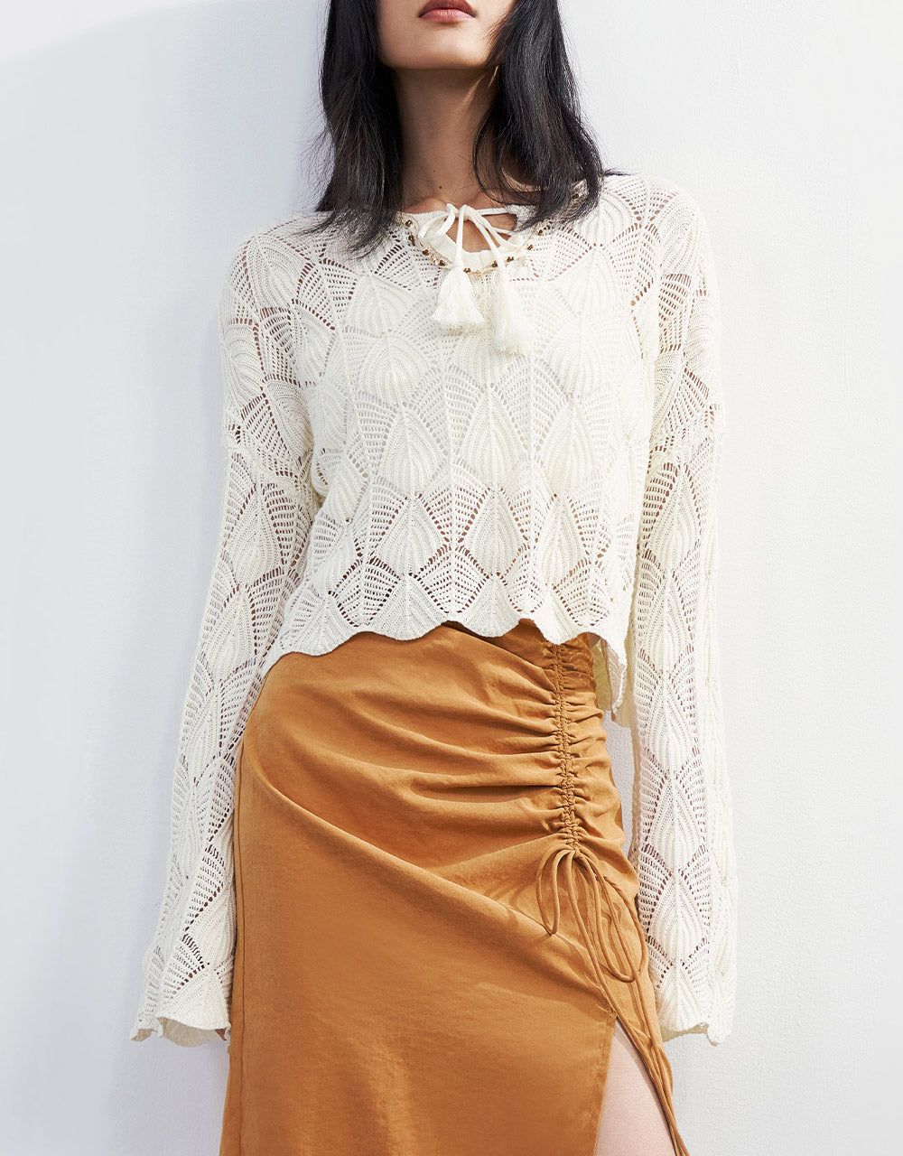 Pointelle Knitted Top sold by Urban Revivo product image thumbnail 5