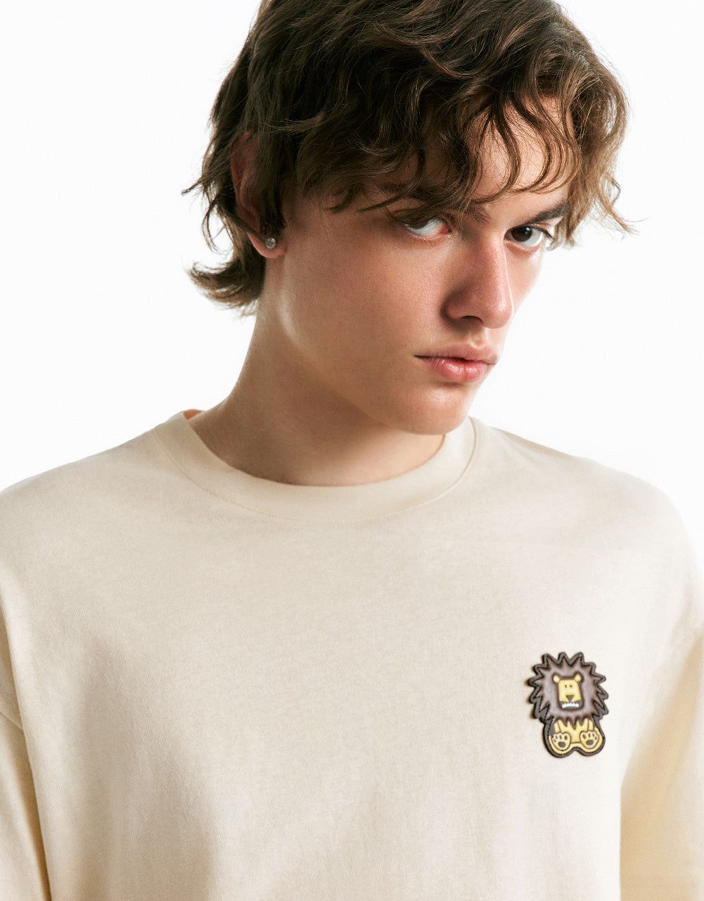 Drop Shoulder Sleeve Crew Neck T-Shirt sold by Urban Revivo product image thumbnail 5