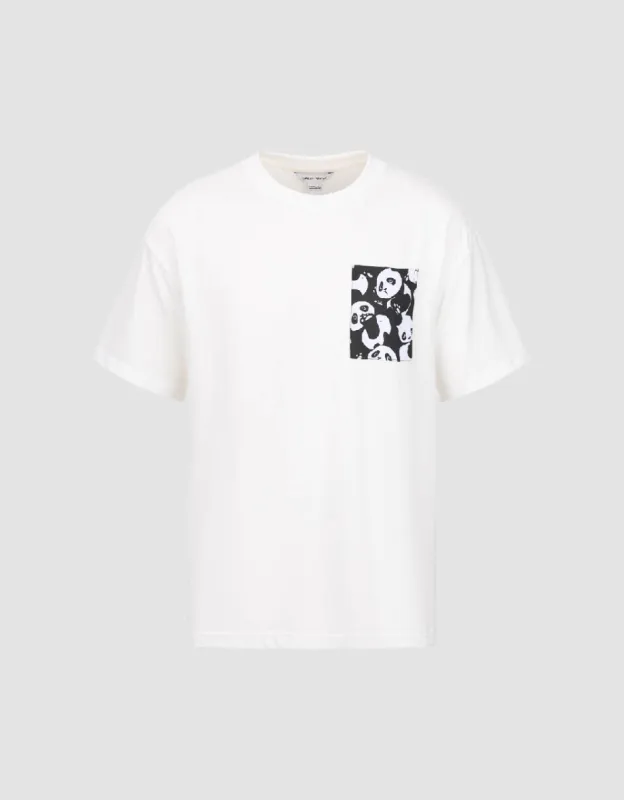 Panda Printed Crew Neck Loose T-Shirt sold by Urban Revivo