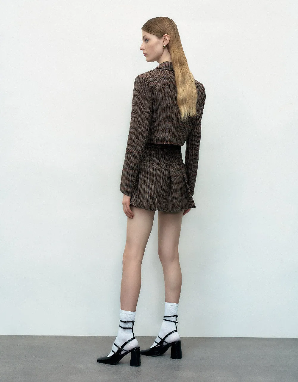 Plaid Pleated Mini A-Line Skirt sold by Urban Revivo product image thumbnail 5