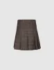 Plaid Pleated Mini A-Line Skirt sold by Urban Revivo