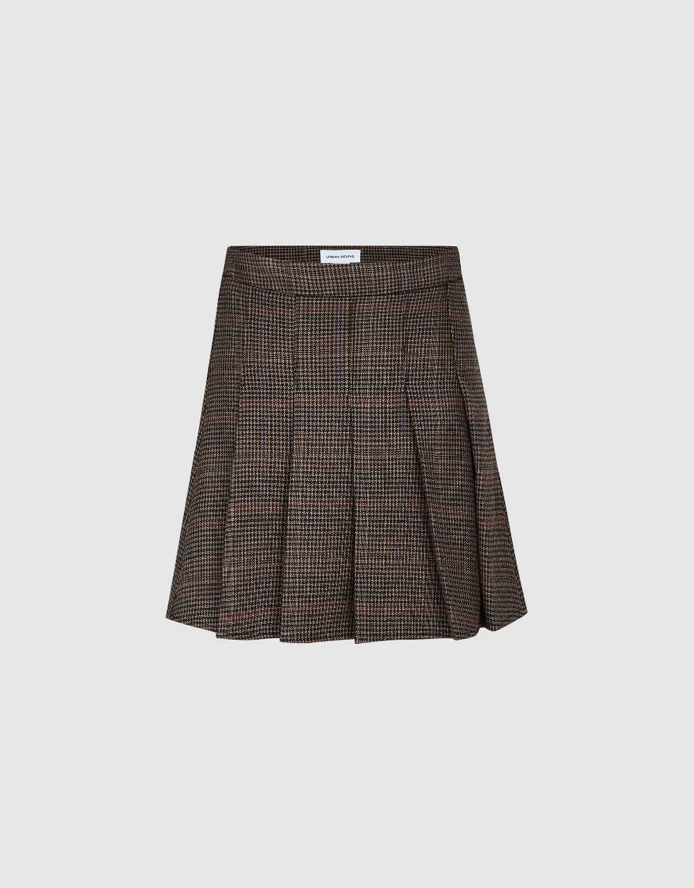 Plaid Pleated Mini A-Line Skirt sold by Urban Revivo