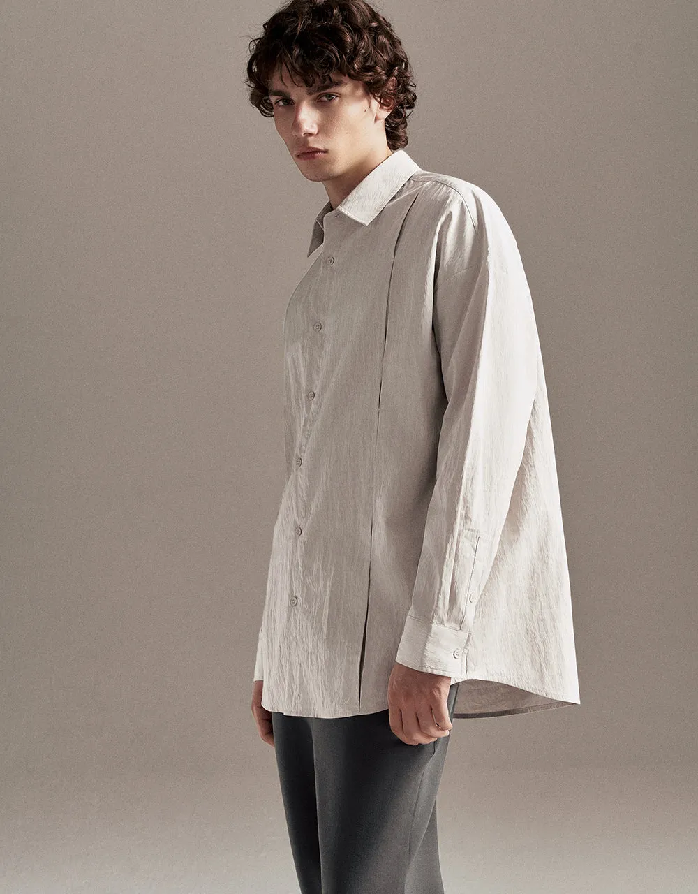 Drop Shoulder Sleeve Loose Shirt sold by Urban Revivo product image thumbnail 3
