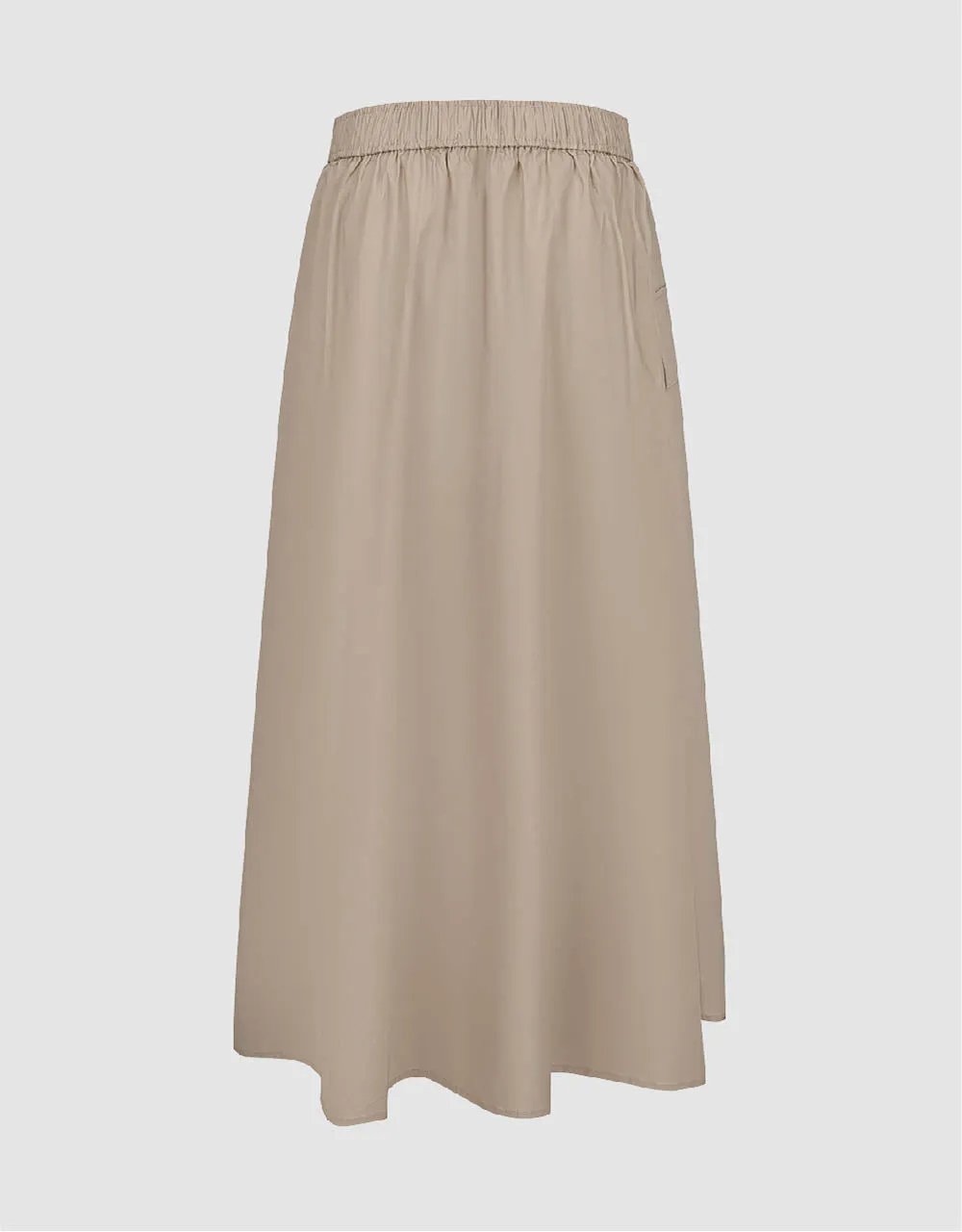 Elastic Waist Midi A-Line Skirt sold by Urban Revivo product image thumbnail 3