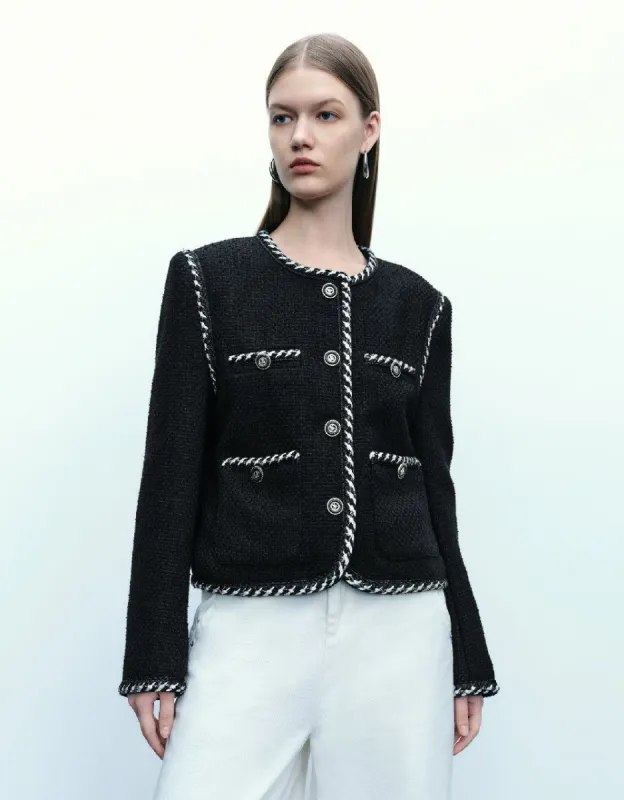 Old Money Tweed Pocket Button Jacket | Parallel