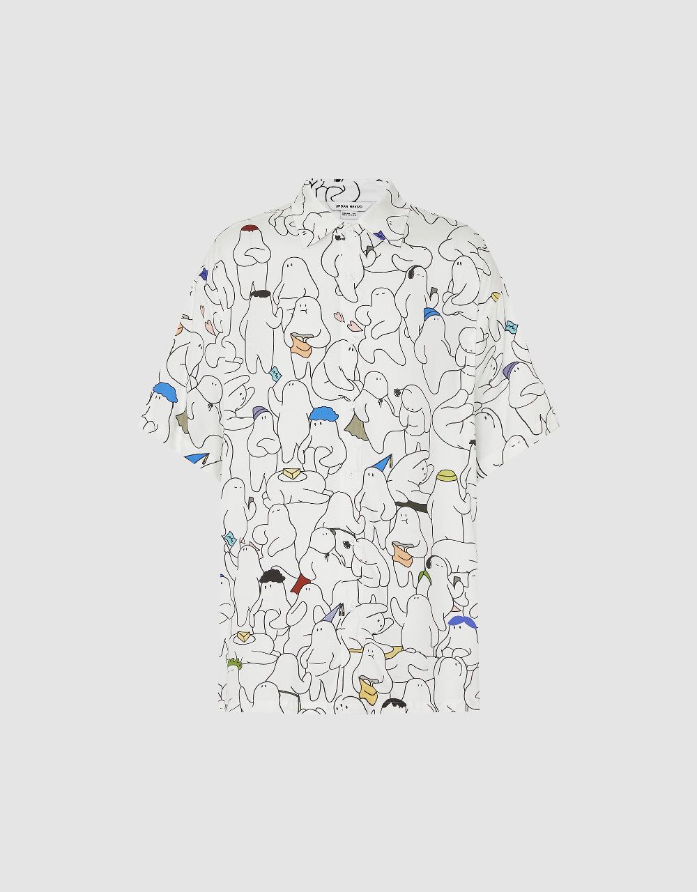 Printed Loose Straight Shirt sold by Urban Revivo product image thumbnail 3