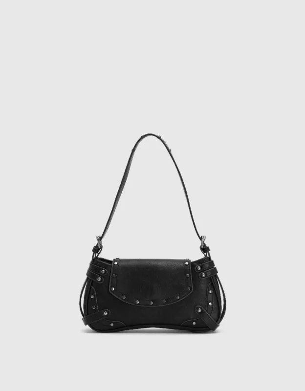 Studded Décor Vegan Leather Shoulder Bag sold by Urban Revivo