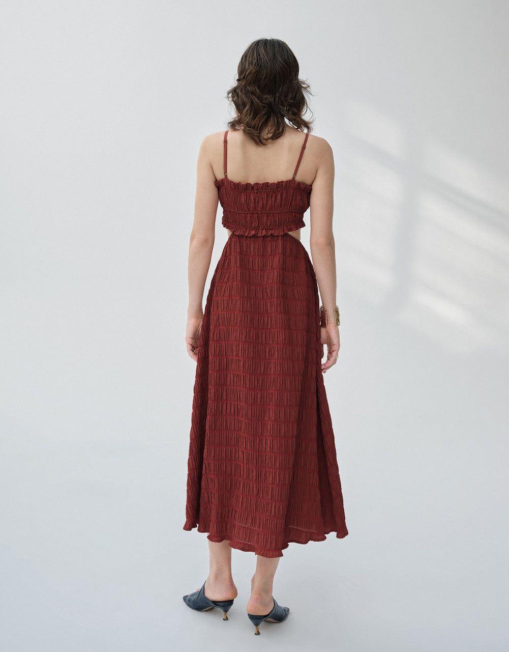 Shirred Cut-Out Cami A-Line Dress sold by Urban Revivo product image thumbnail 4