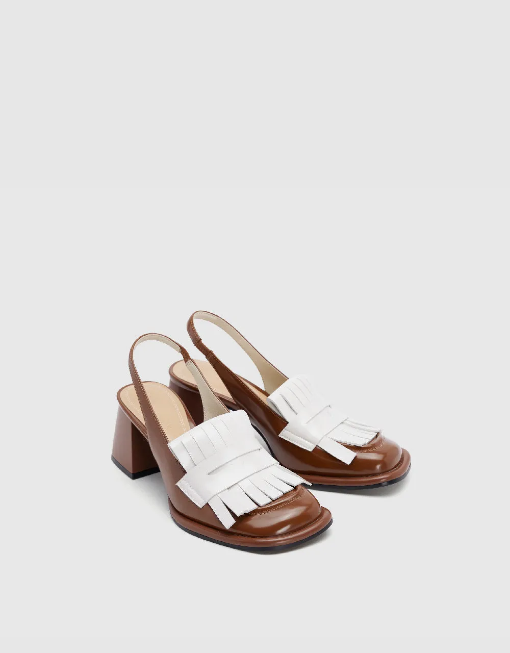 Vegan Leather Square Toe Slingbacks sold by Urban Revivo