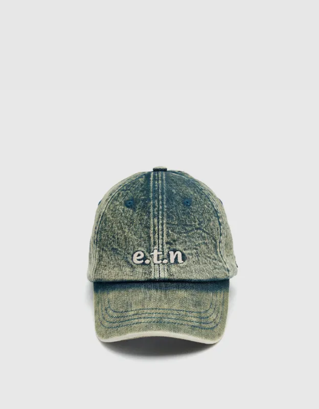 Letter Embroidered Denim Baseball Cap sold by Urban Revivo