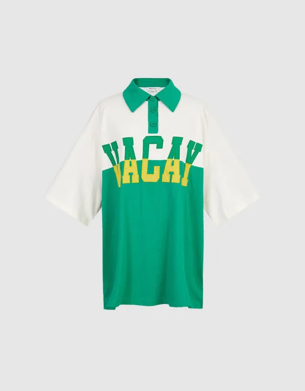 Contrast Letter Print T-Shirt sold by Urban Revivo