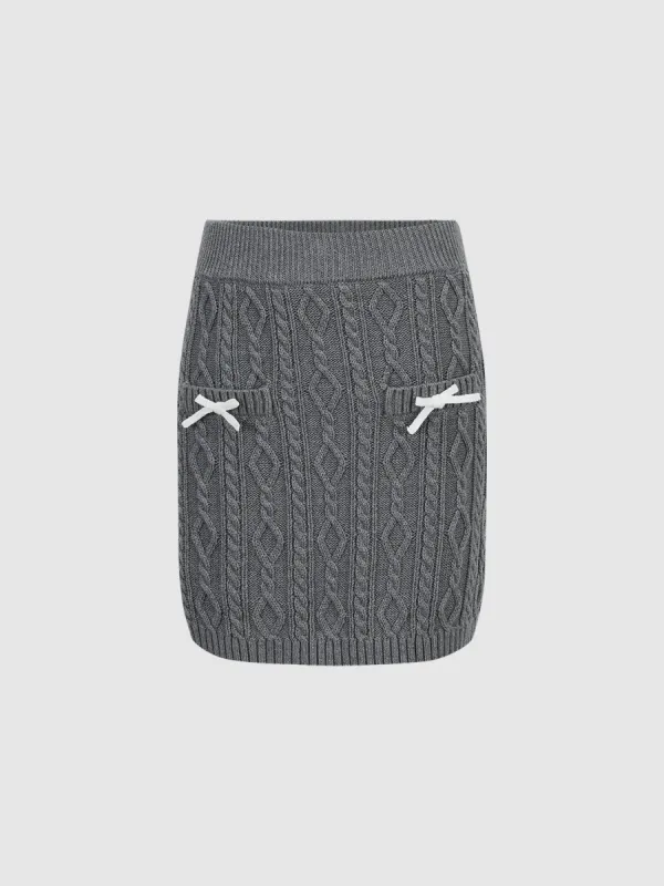 Mini Straight Knitted Skirt sold by Urban Revivo