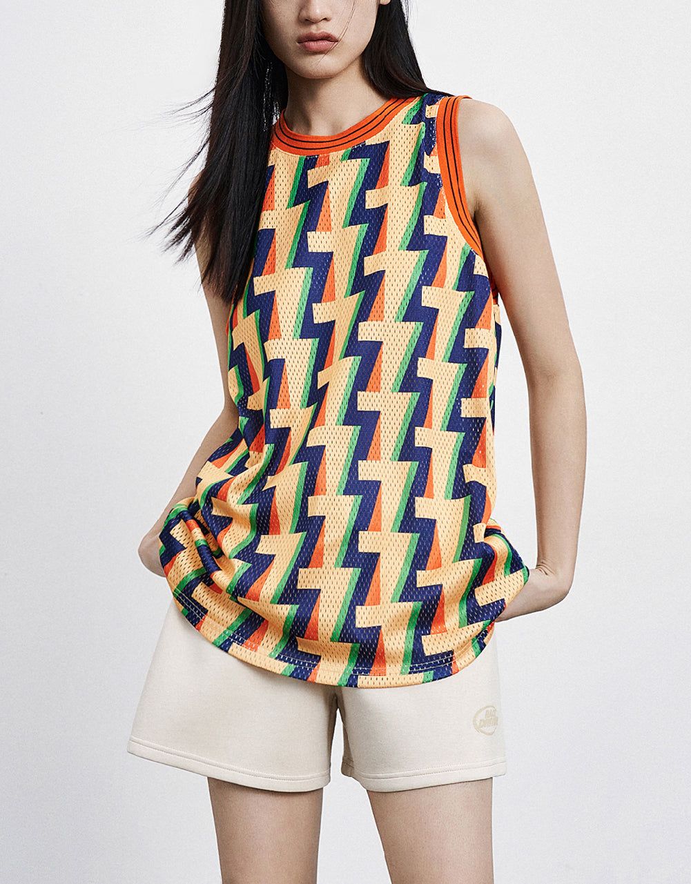 Geometric Printed Sleeveless T-Shirt sold by Urban Revivo product image thumbnail 3