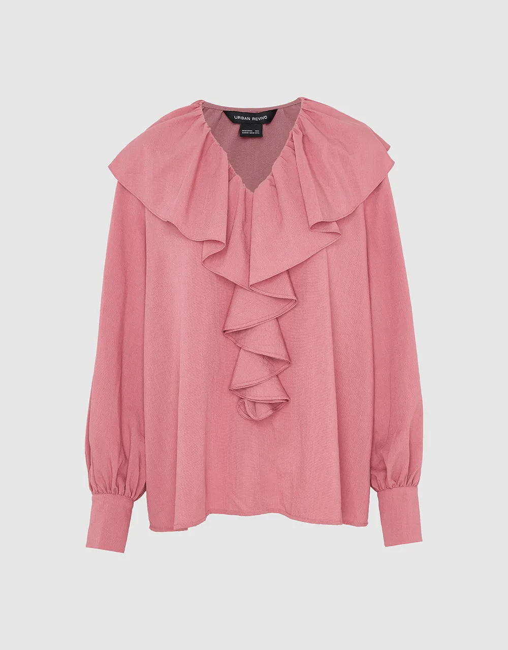Ruffle V-Neck Overhead Shirt sold by Urban Revivo product image thumbnail 2