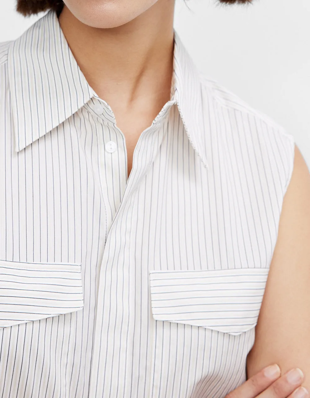 Striped Sleeveless Shirt sold by Urban Revivo product image thumbnail 4