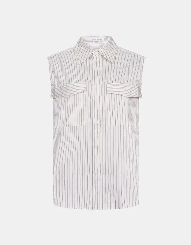Striped Sleeveless Shirt sold by Urban Revivo