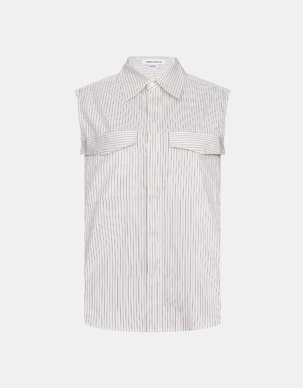 Striped Sleeveless Shirt sold by Urban Revivo